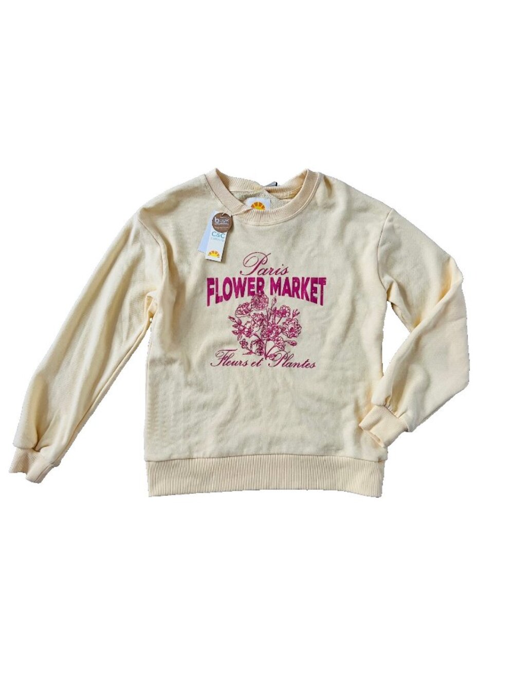 C&C California Paris Flower Market Sweatshirt Chamomile ( XS )